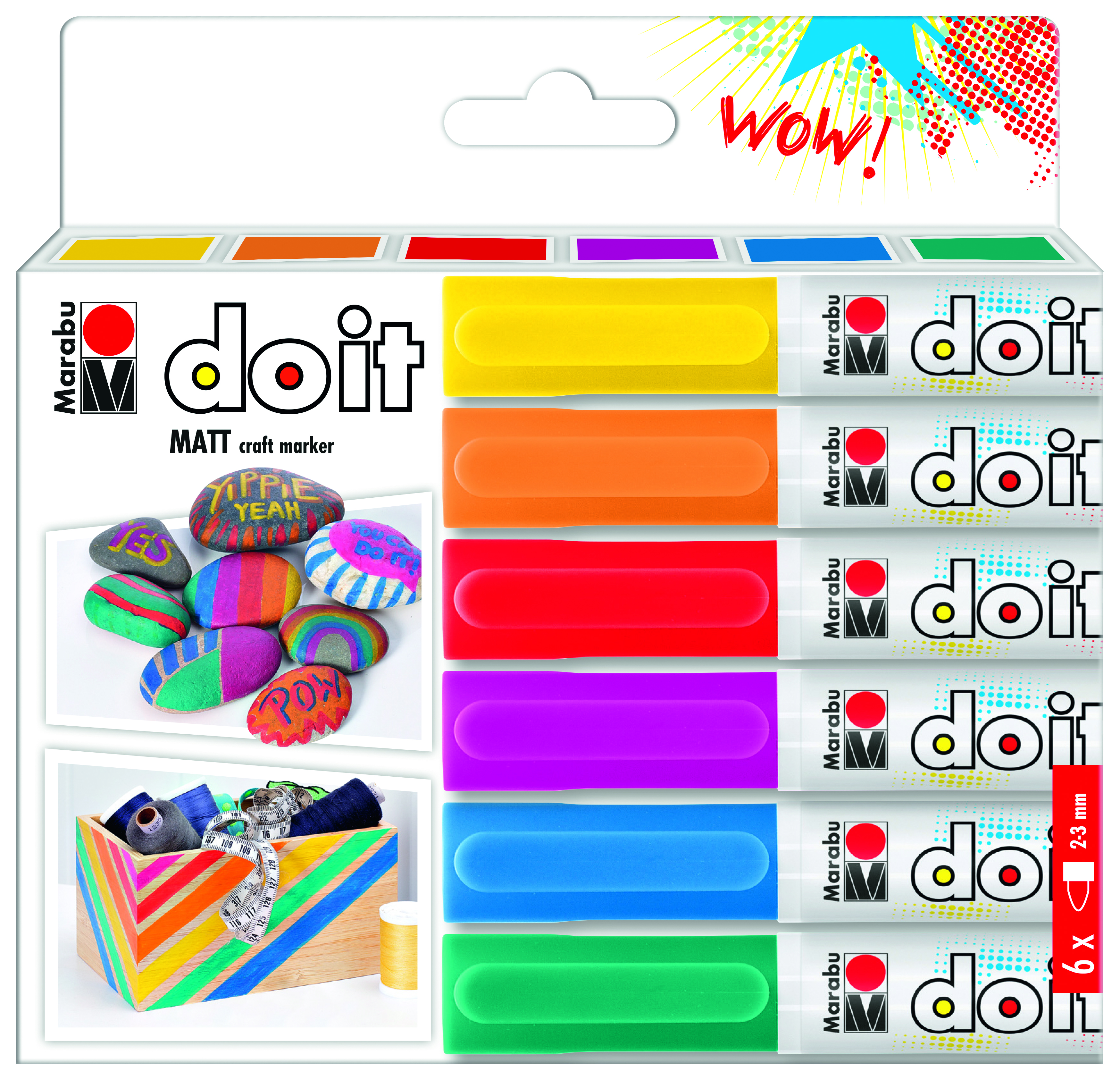 MARABU DO IT CRAFT MARKER 2-3MM 6STÜCK 
