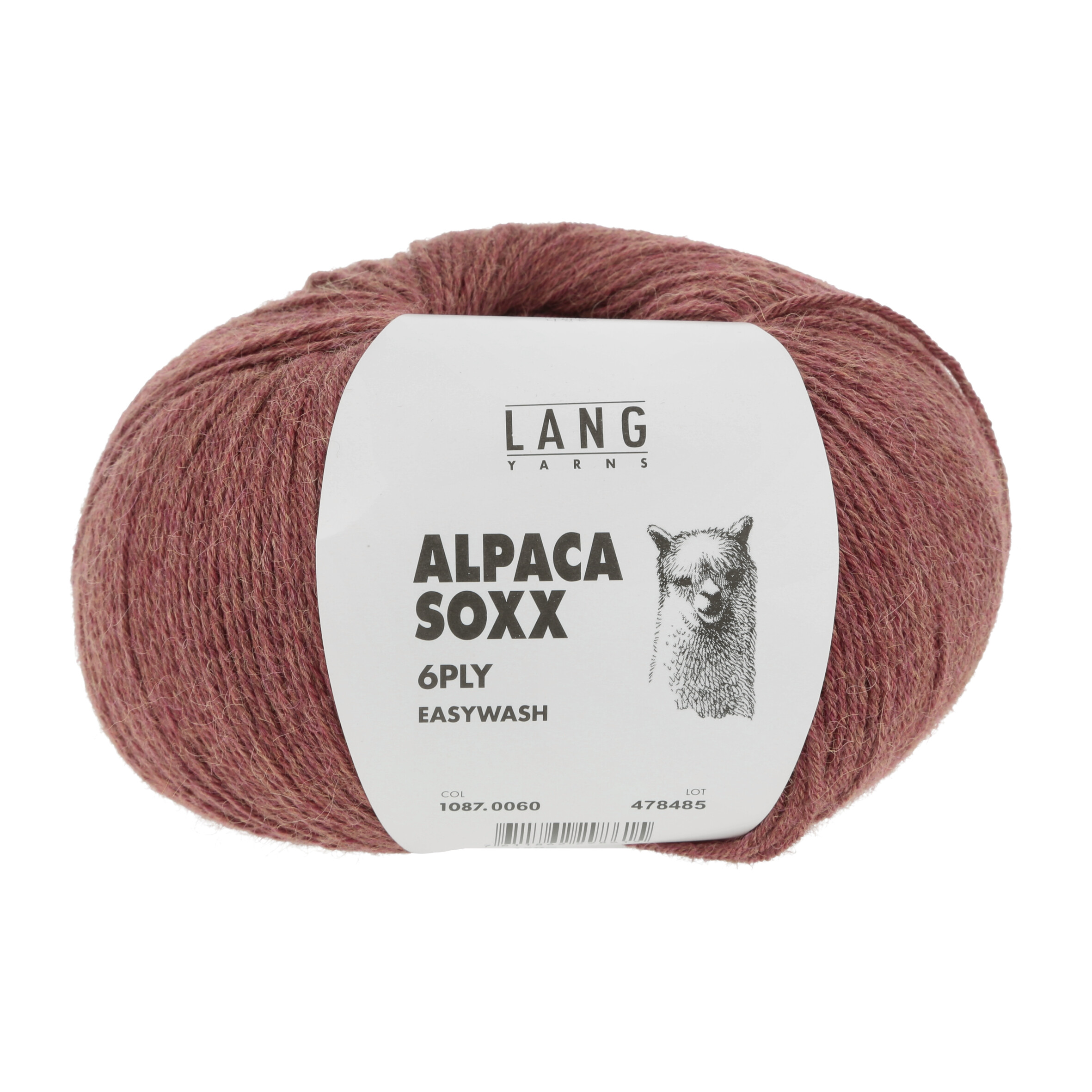 LANG ALPACA SOXX 6-FACH 150GR 0060 ZIEGELROT