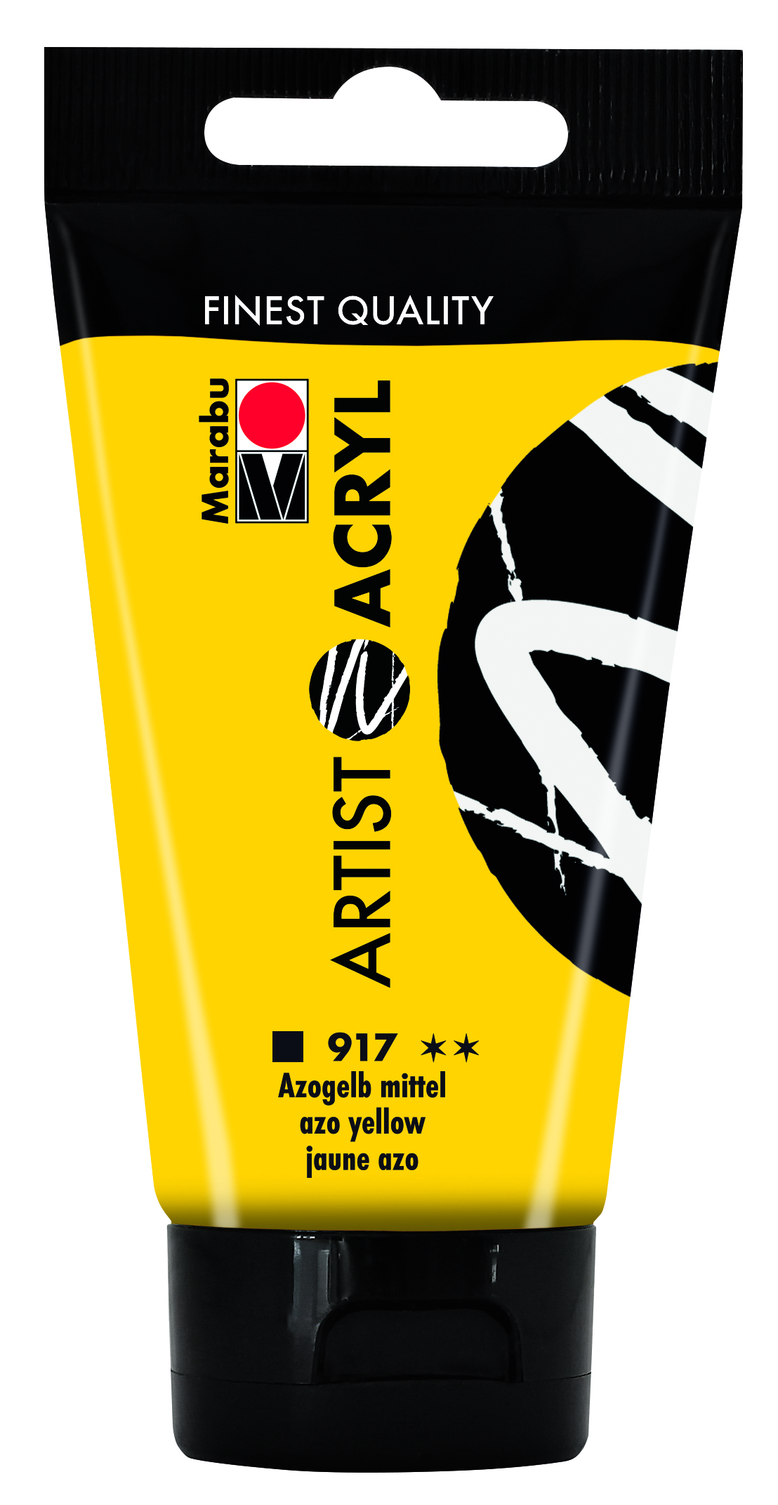 MARABU ARTIST ACRYL 917 AZOGELB MITTEL 75ML