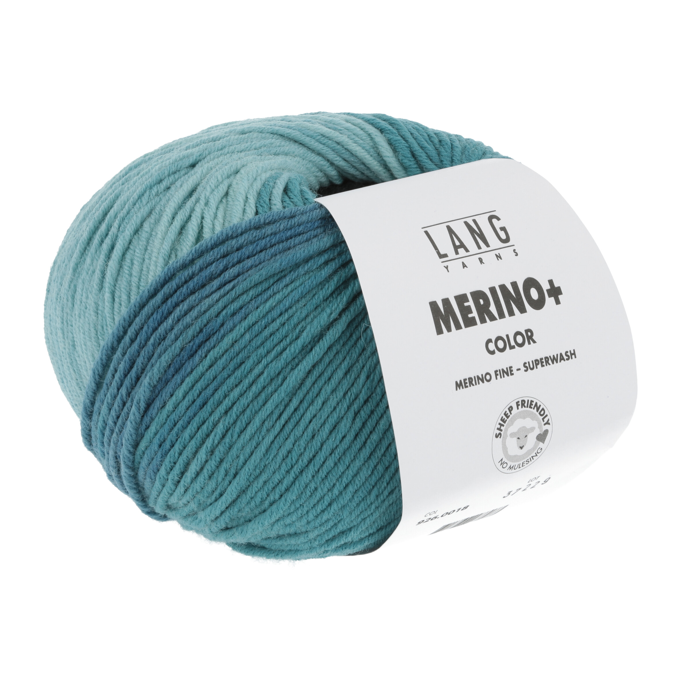 LANG MERINO + 100GR 0018 TÜRKIS MELLIERT