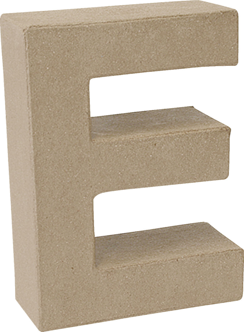 PAPP- BUCHSTABE "E" 3D 13,2x17,5x5,5CM