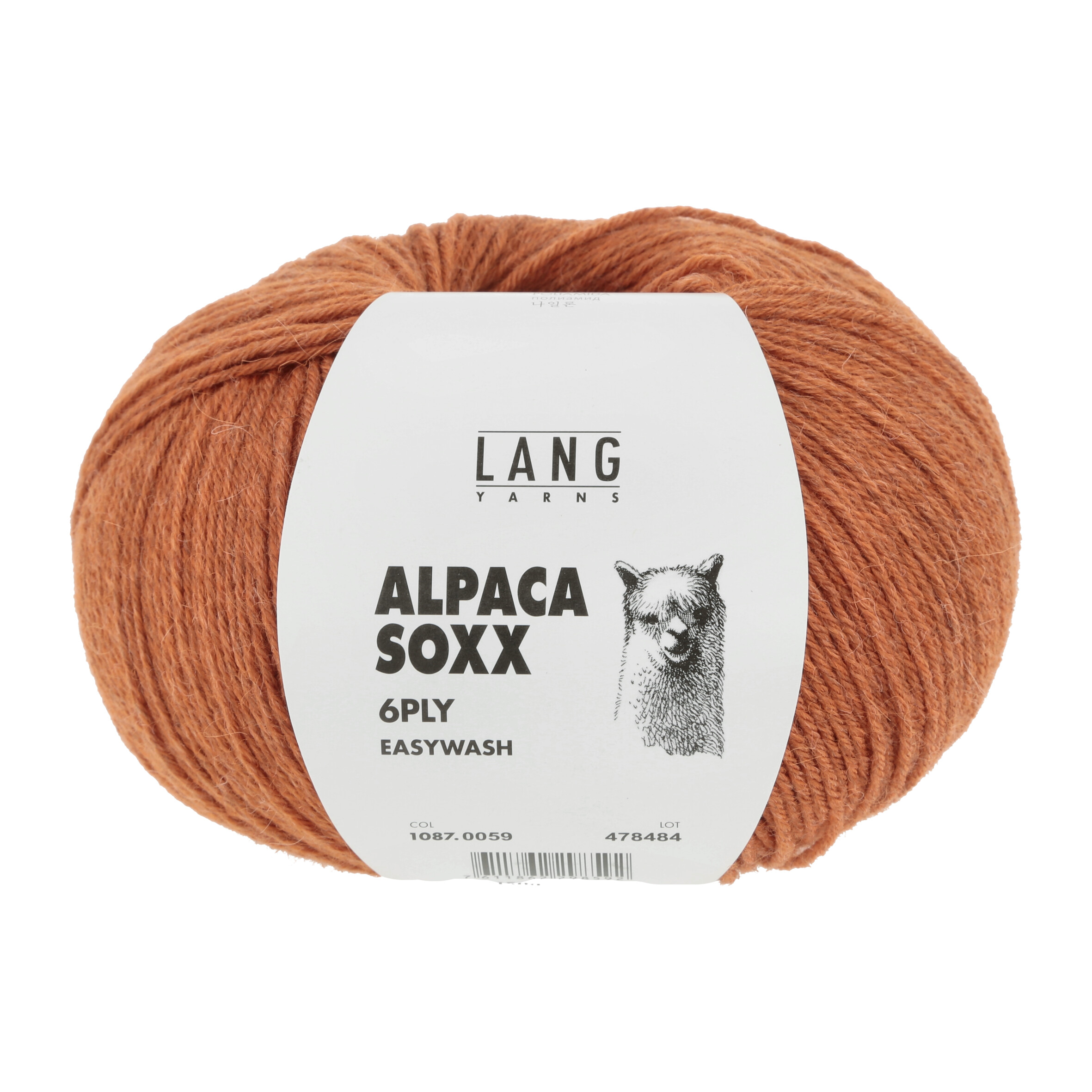 LANG ALPACA SOXX 6-FACH 150GR 0059 ORANGE