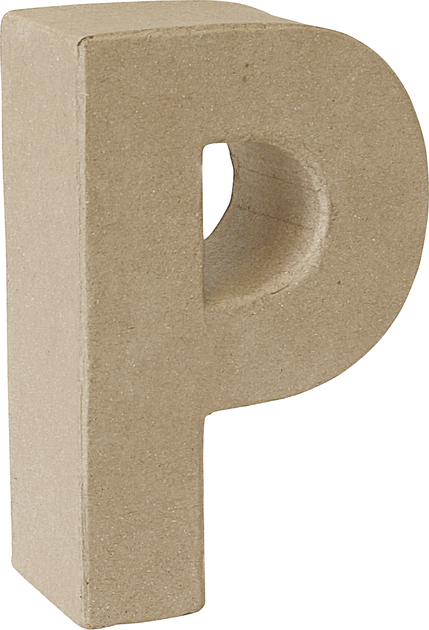 PAPP- BUCHSTABE "P" 3D 13,2x17,5x55CM