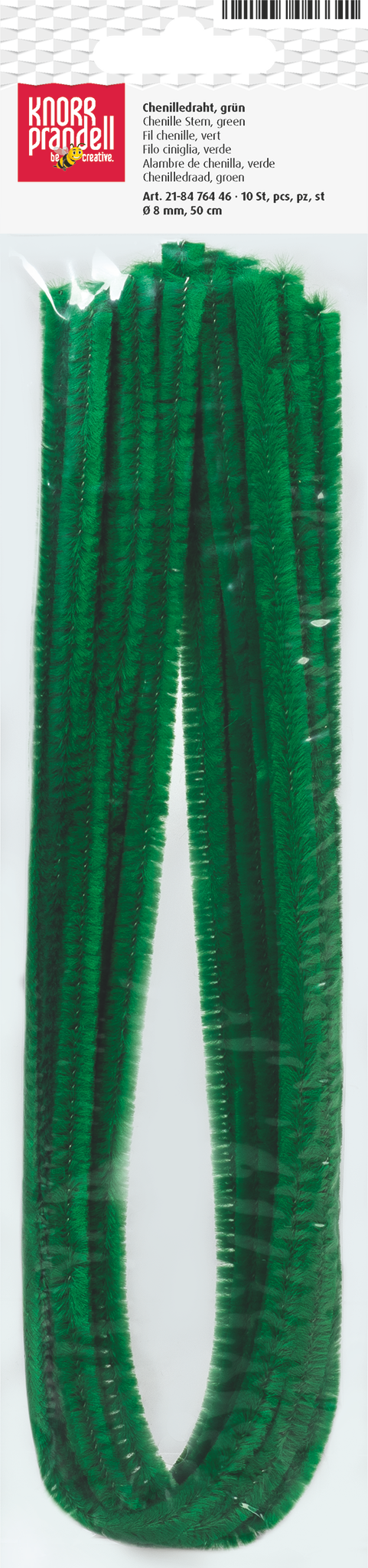 CHENILLEDRAHT 50CM Ø 8CM GRÜN