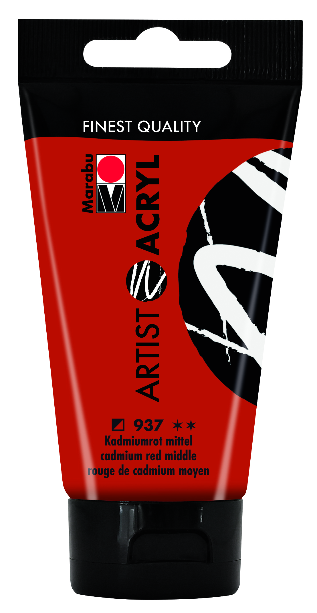 MARABU ARTIST ACRYL 937 KADMIUMROT MITTEL 75ML