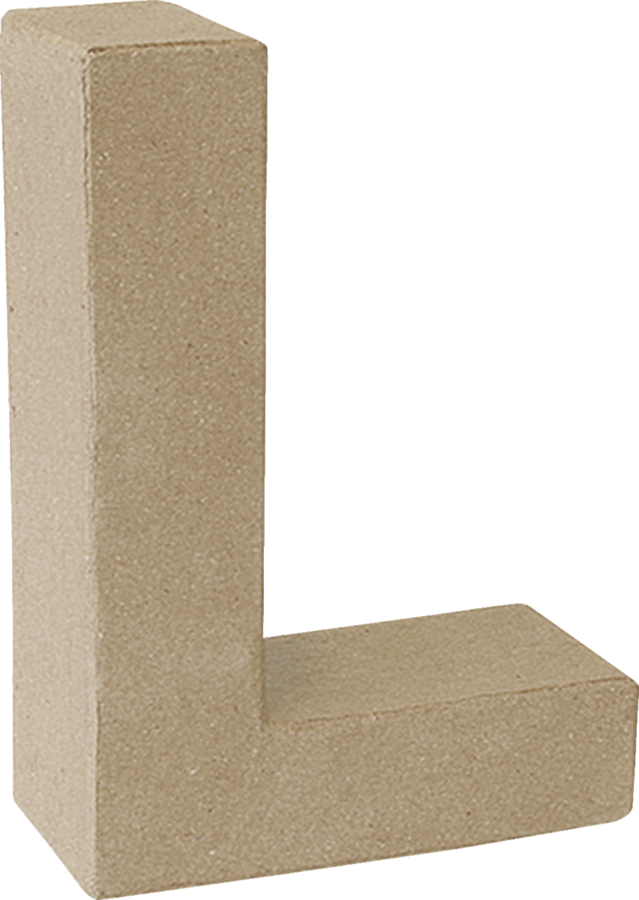 PAPP- BUCHSTABE "L" 3D 12,4x17,5x5,5CM