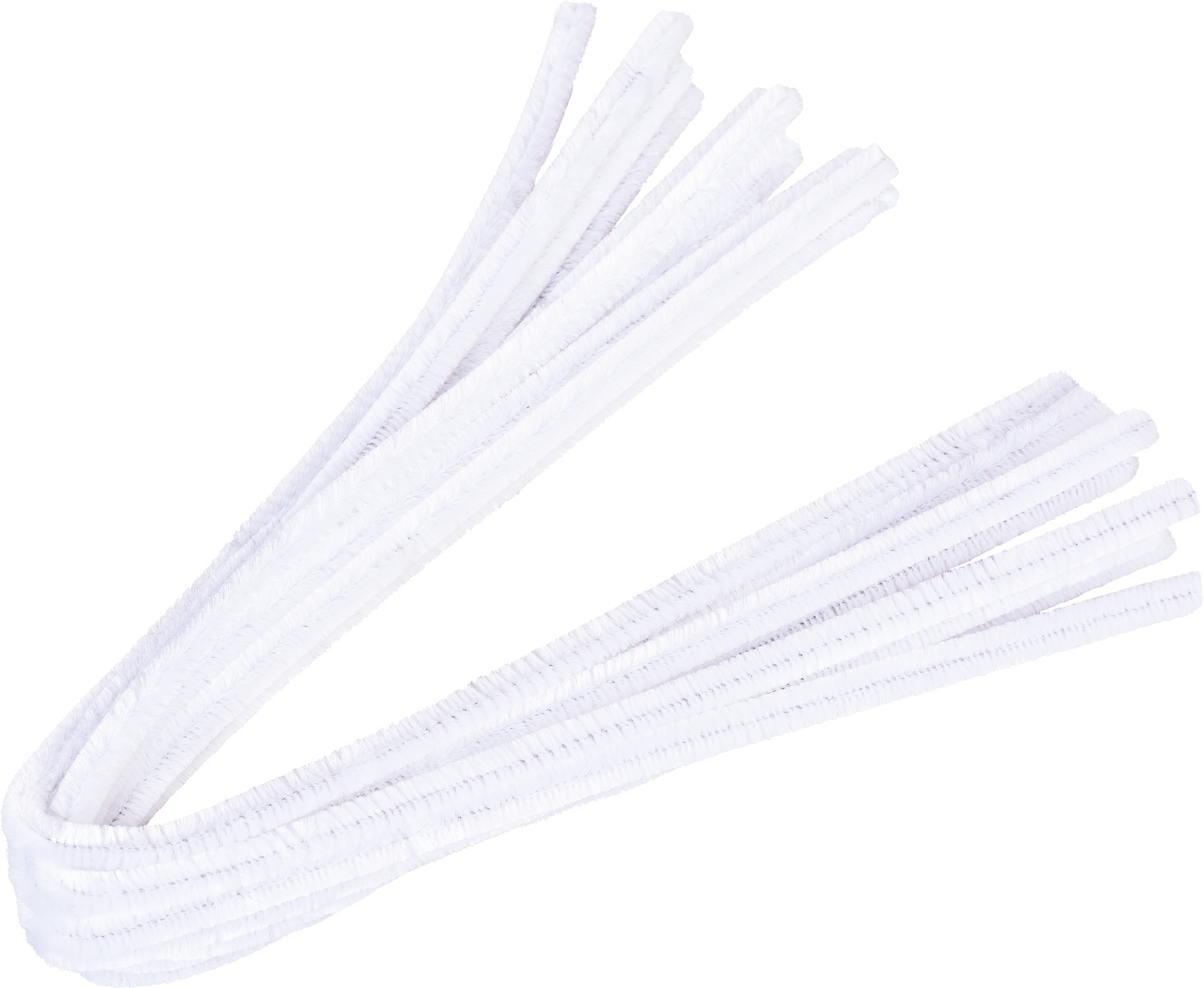 CHENILLEDRAHT 50CM Ø 8CM WEIß 