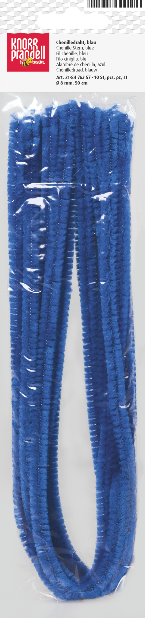 CHENILLEDRAHT 50CM Ø 8CM BLAU