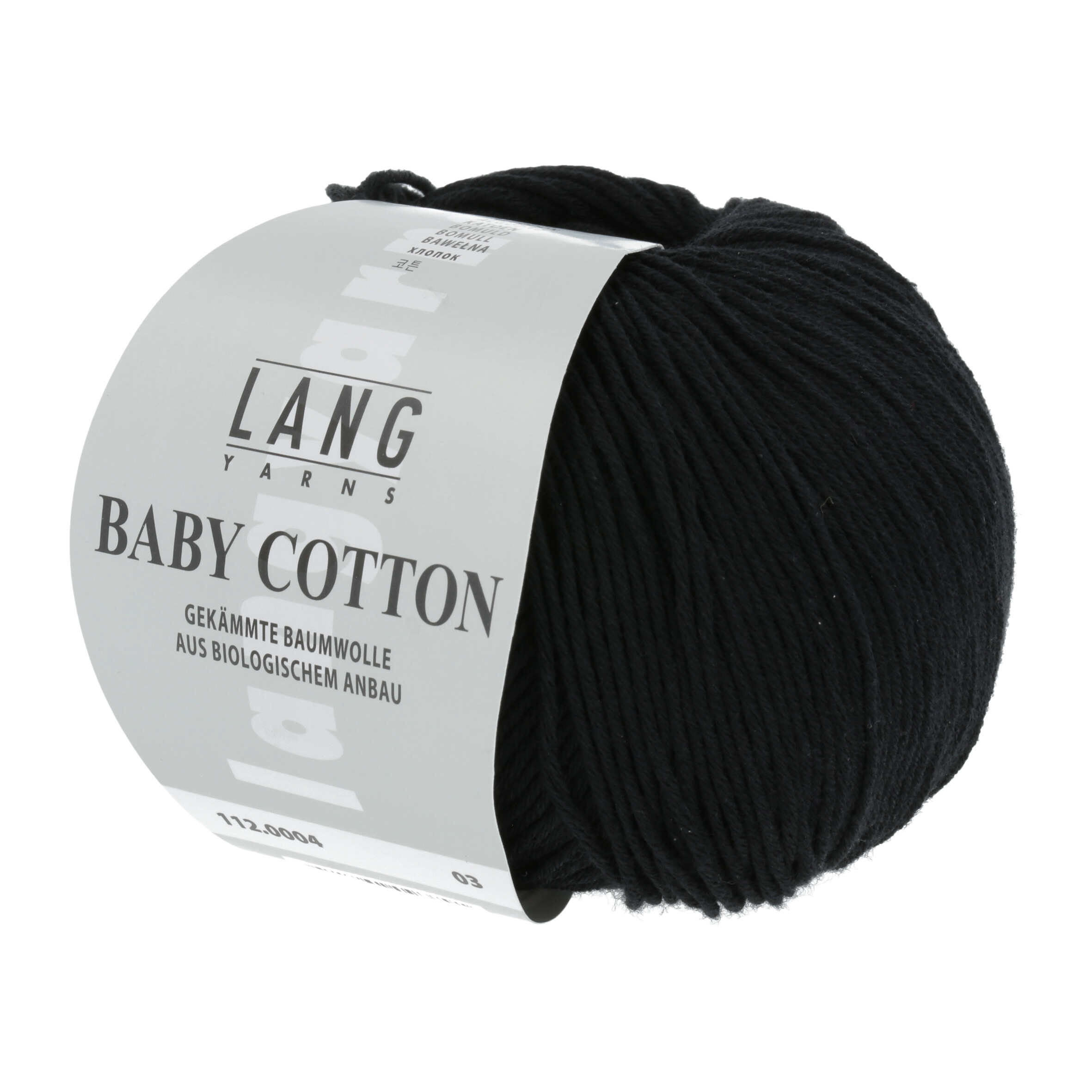LANG BABY COTTON BIO 50GR 0004 SCHWARZ