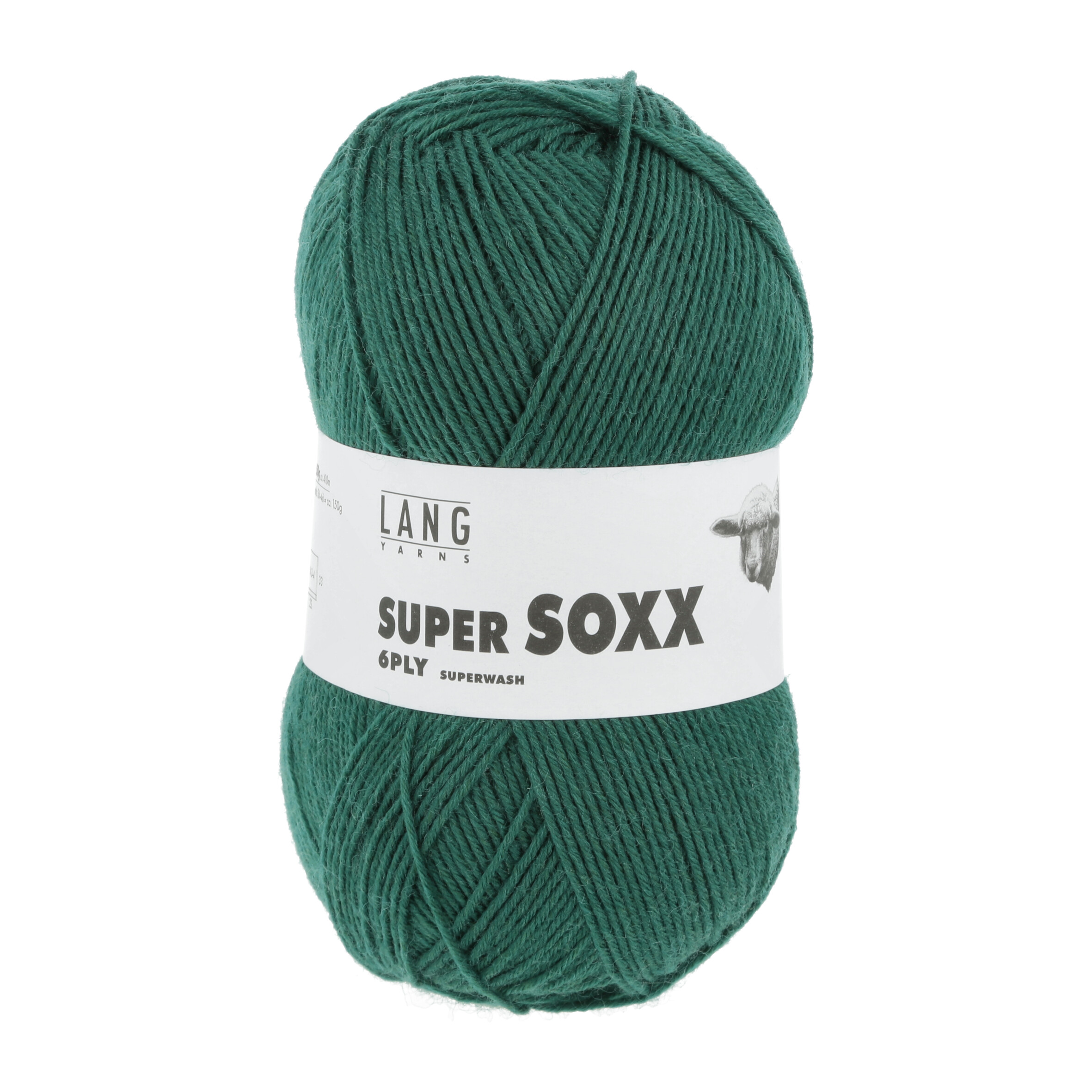 LANG SUPER SOXX  6PLY 0118 VERDE 150GR