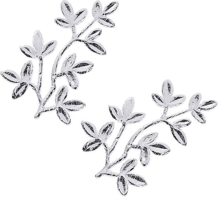 WACHSZWEIG 35x22MM SILBER