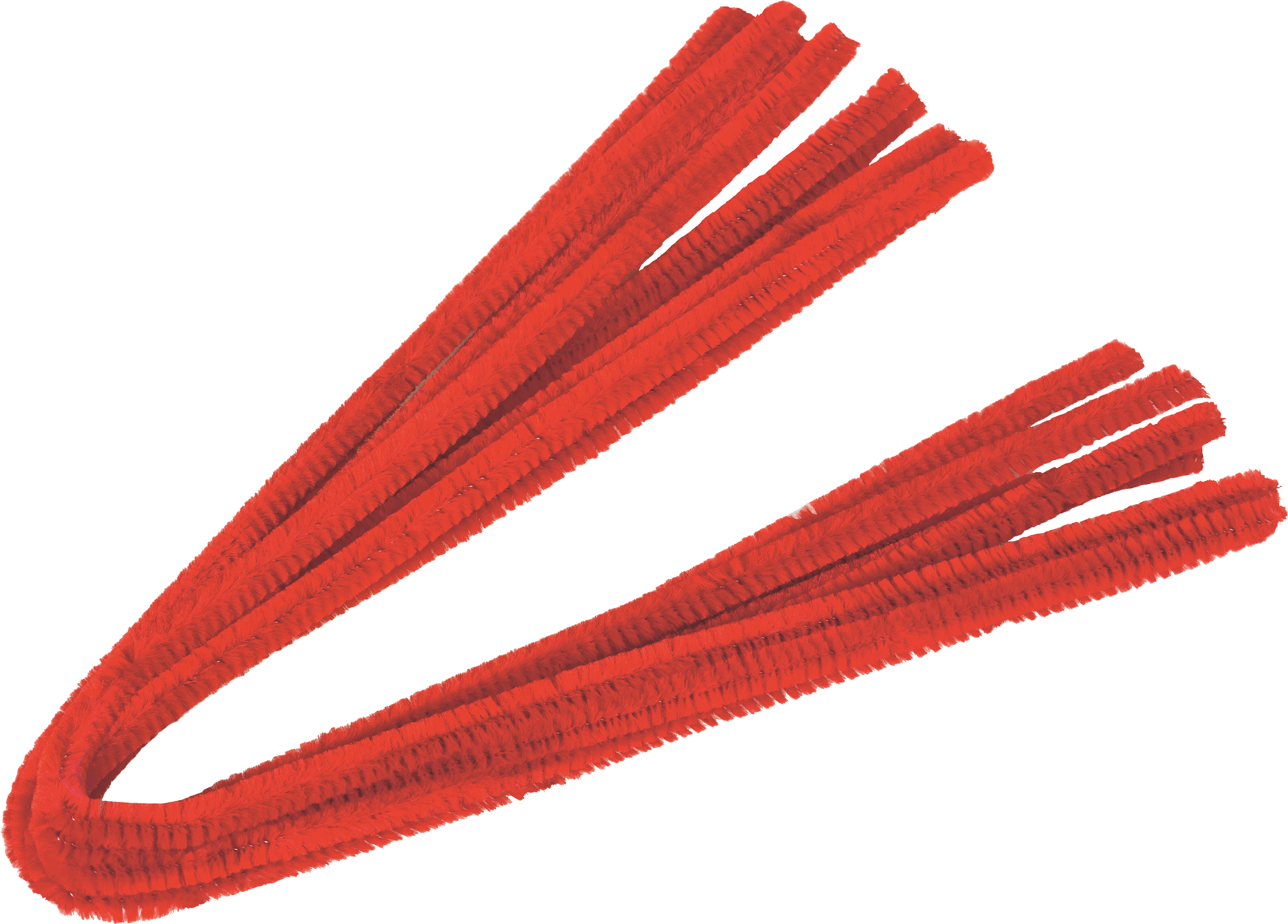 CHENILLEDRAHT 50CM Ø 8CM ROT