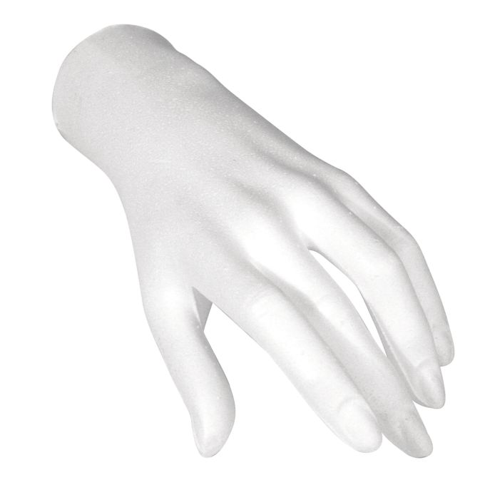 MANO DI POLISTIROLO FEMMINA 21CM