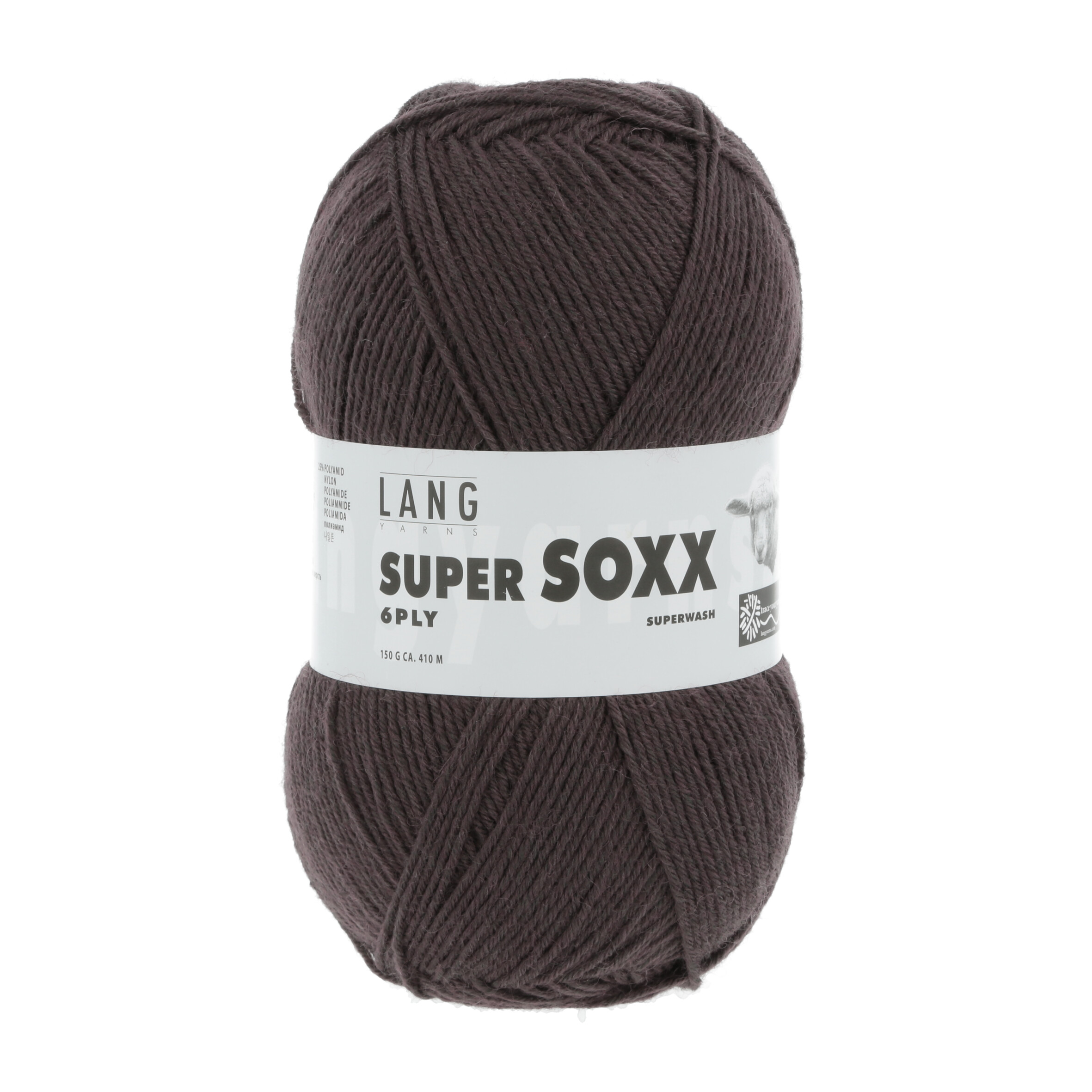 LANG SUPER SOXX  6FACH 150GR 067 BRAUN