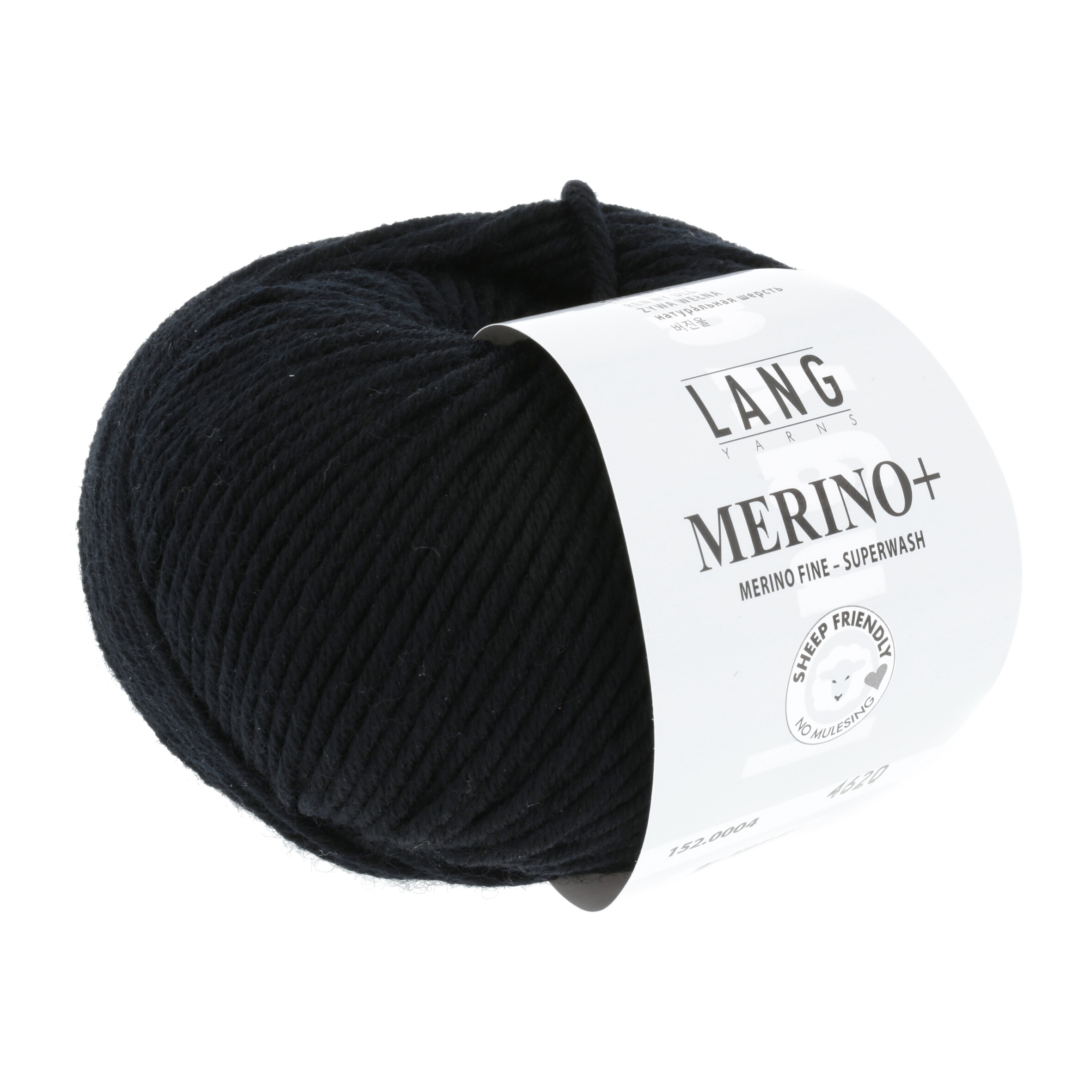 LANG MERINO + 50GR 0004 SCHWARZ