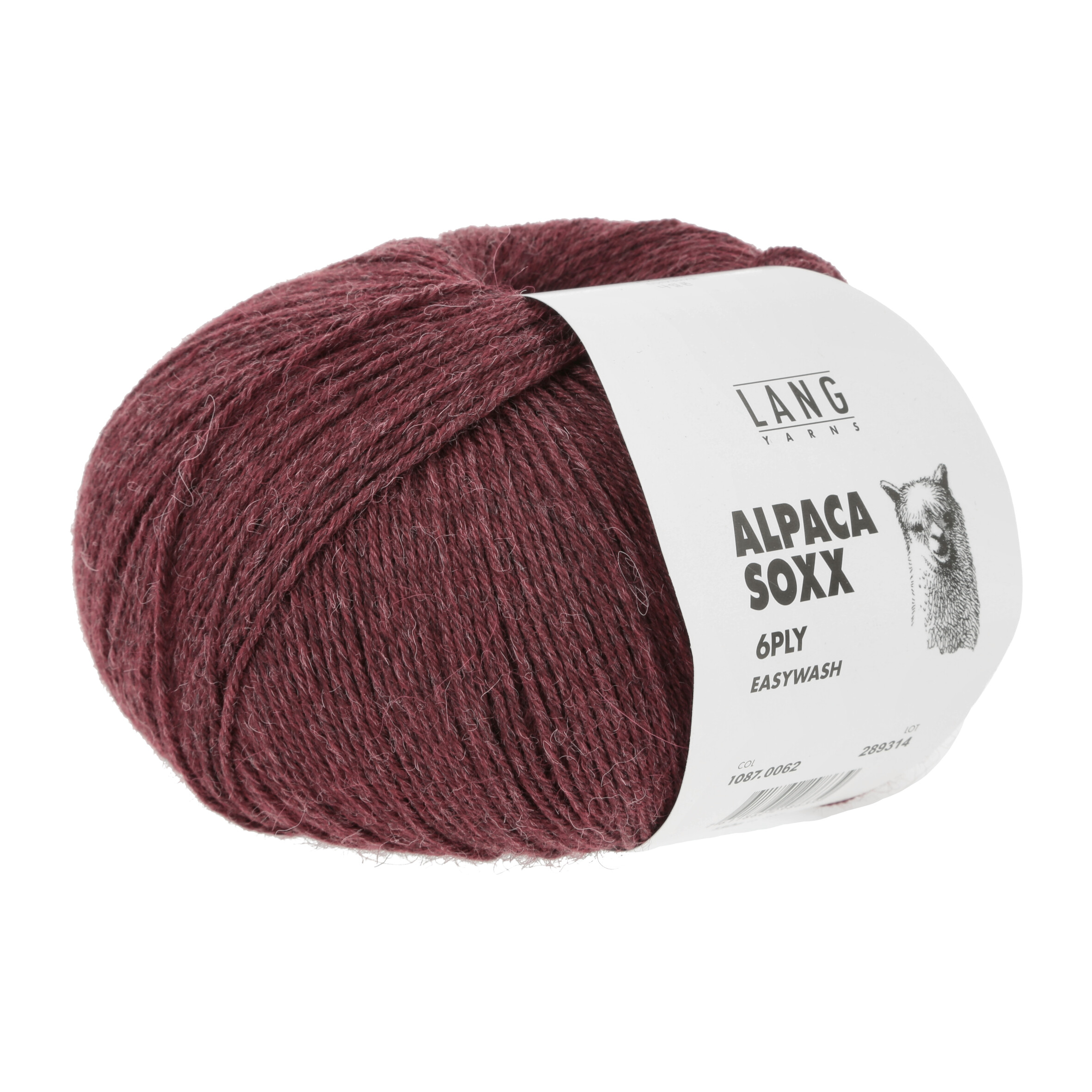 LANG ALPACA SOXX 6-FACH 150GR 0062 DUNKELROT