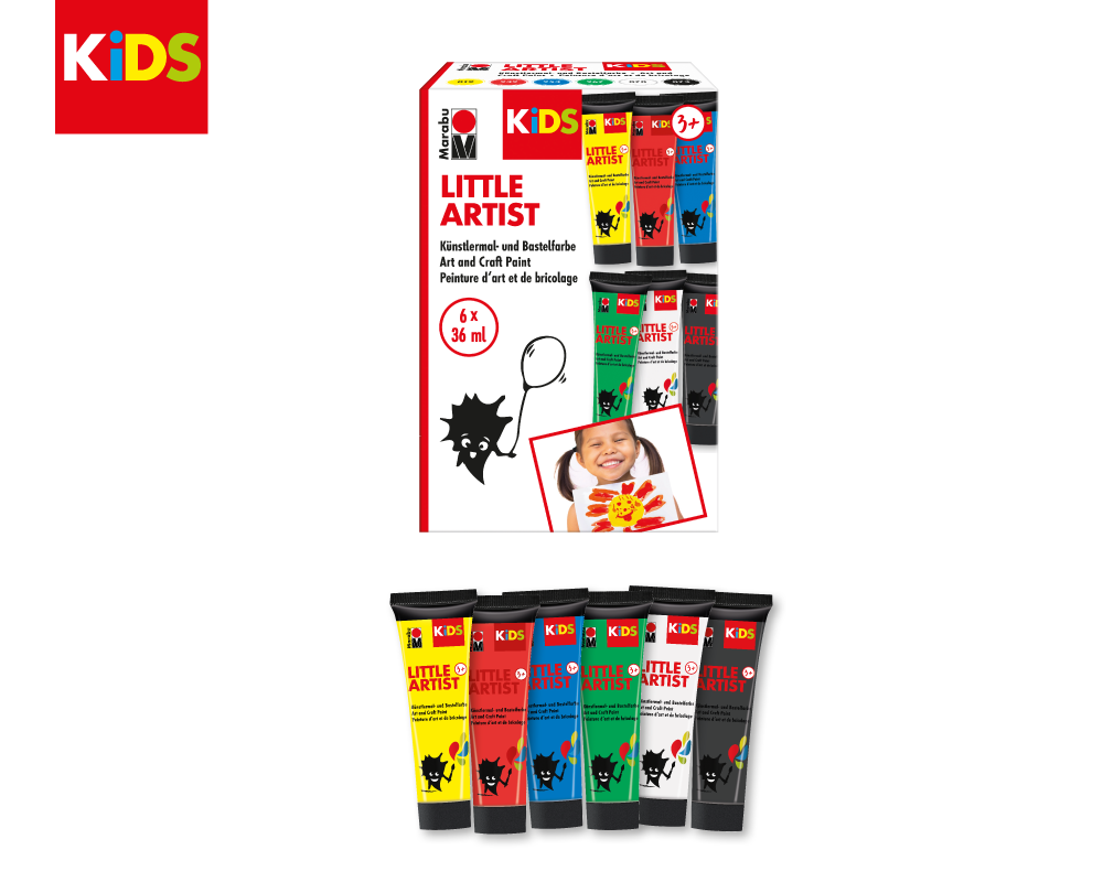 MARABU KIDS LITTLE ARTIST ASSORTIMENTO 6x36ML