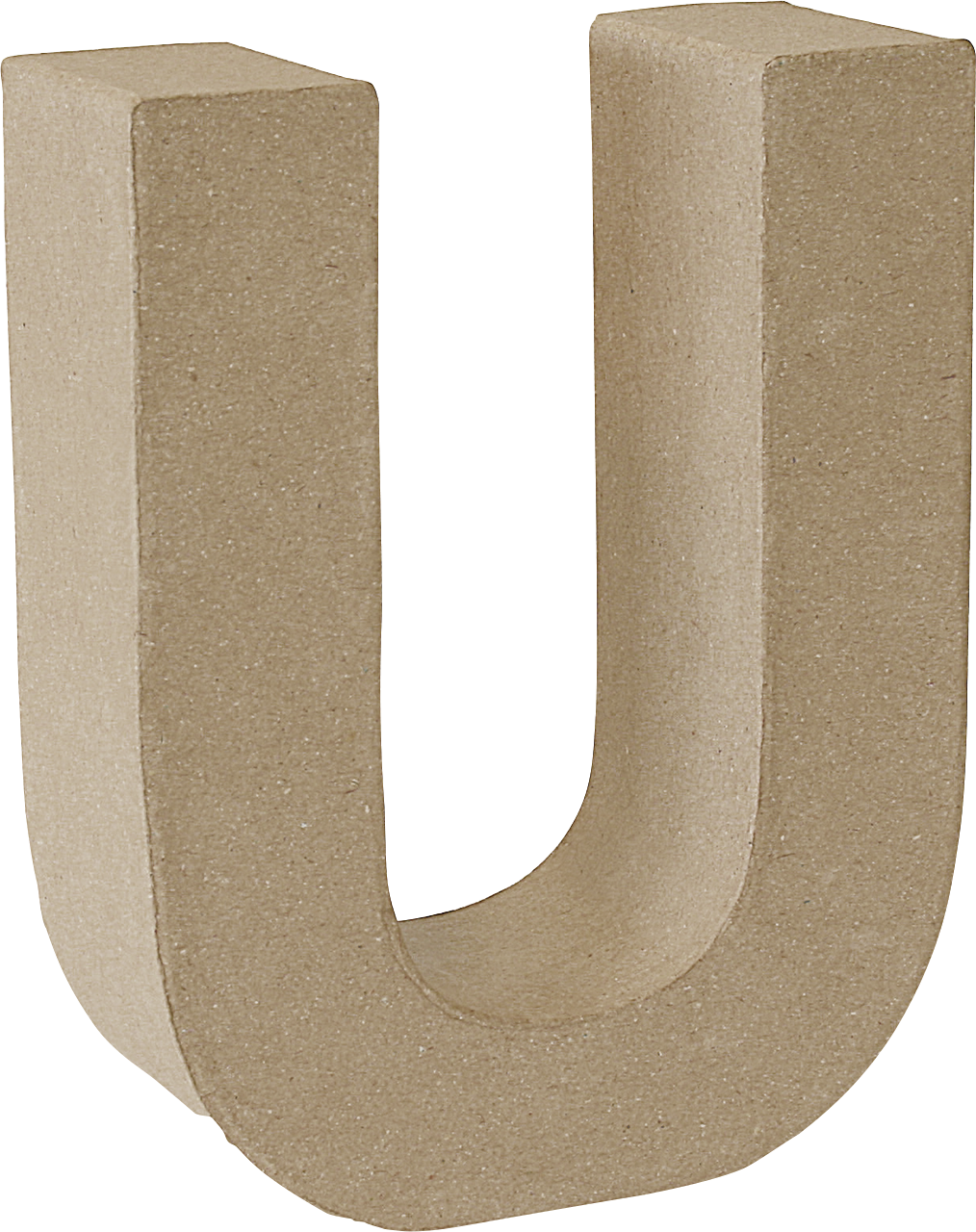 PAPP- BUCHSTABE "U" 3D 13,5x17,5x5,5CM