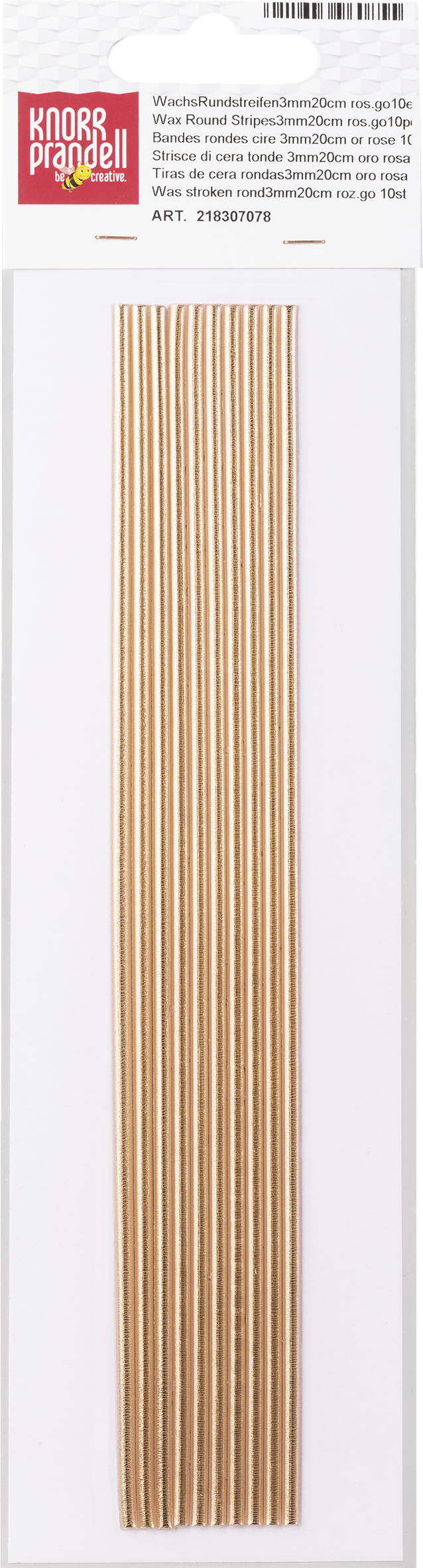 STRISCE DI CERA 20CM  Ø3MM ORO ROSA