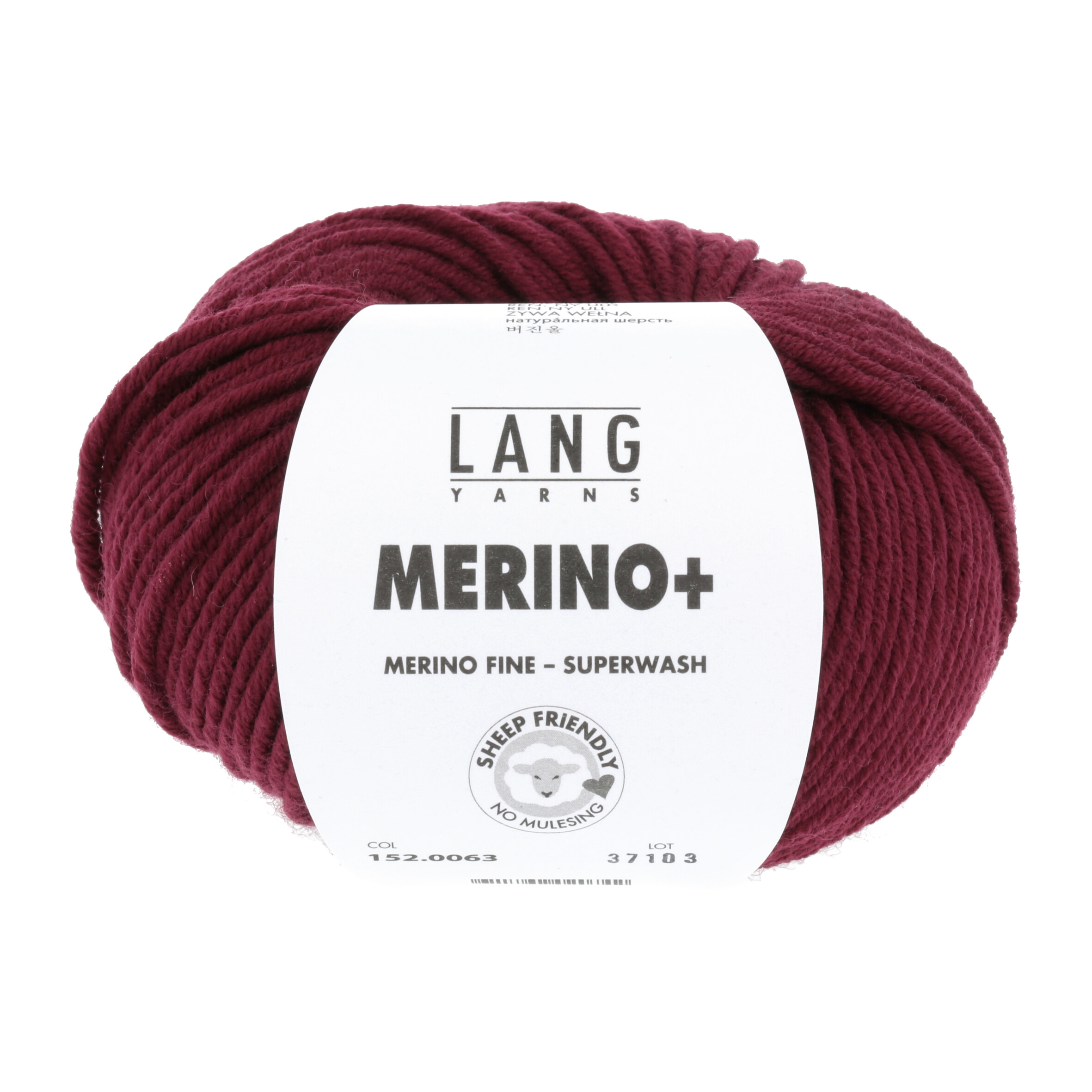 LANG MERINO + 50GR 0063 WEINROT