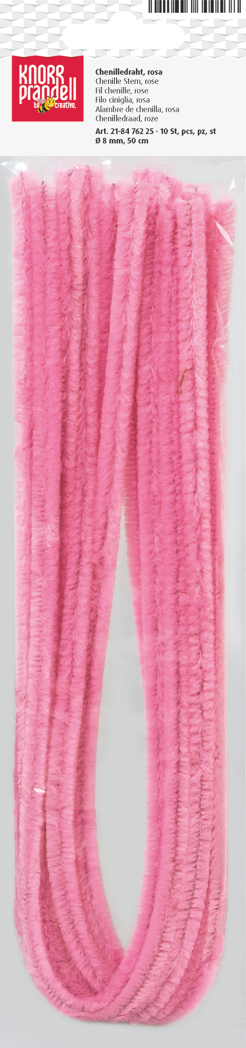 CHENILLEDRAHT 50CM Ø 8CM ROSA