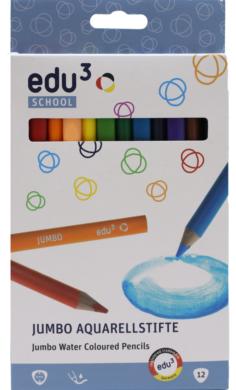 EDU JUMBO AQUARELLSTIFTE 12 STÜCK