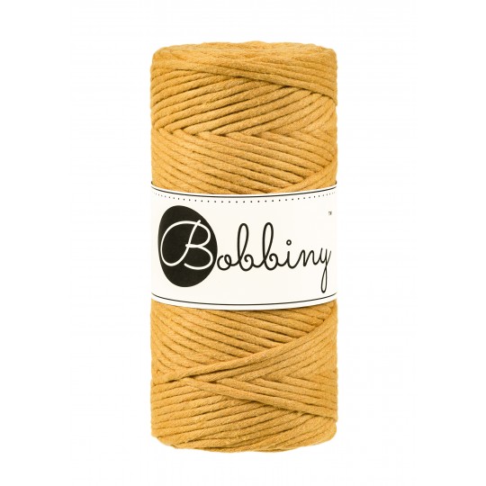 BOBBINY MAKRAMEE CORD 3MM MUSTARD 