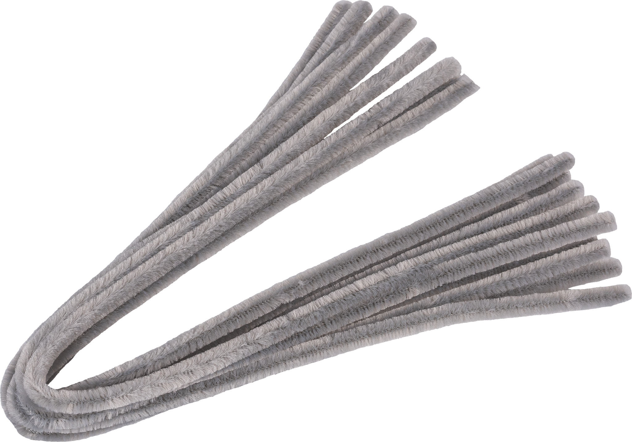 CHENILLEDRAHT 50CM Ø 8CM GRAU 