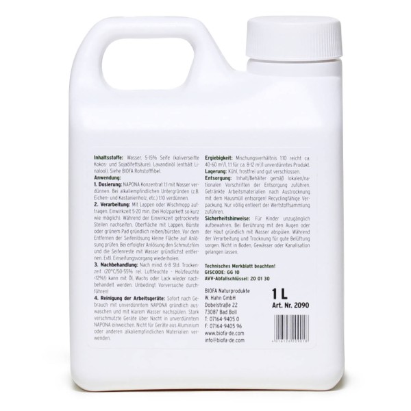 BIOFA 2090 NAPONA DETERGENTE DI BASE 1LT