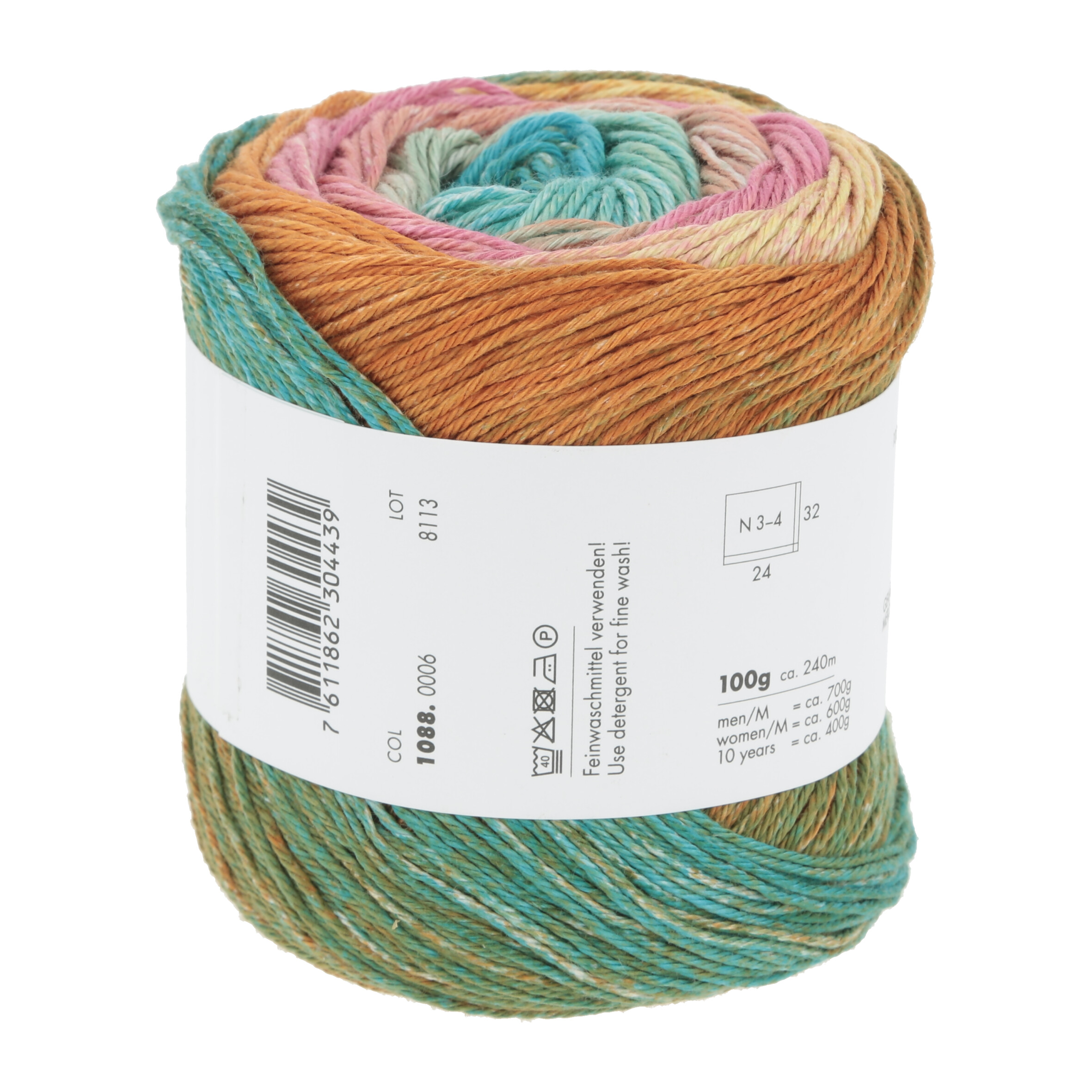 LANG QUATTRO DEGRADÈ 100GR REGENBOGENFARBEN