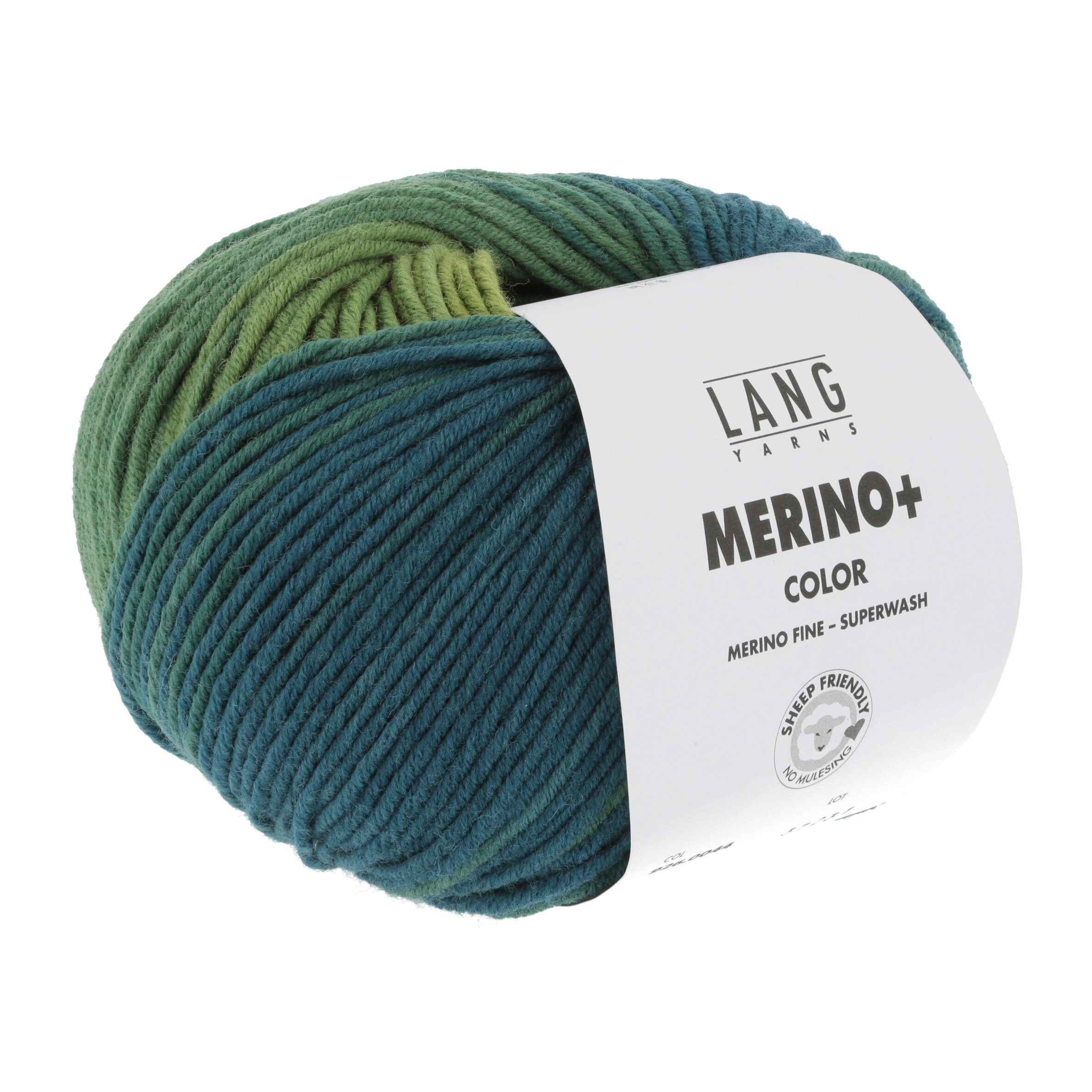 LANG MERINO + 100GR 0044 GRÜN MELLIERT