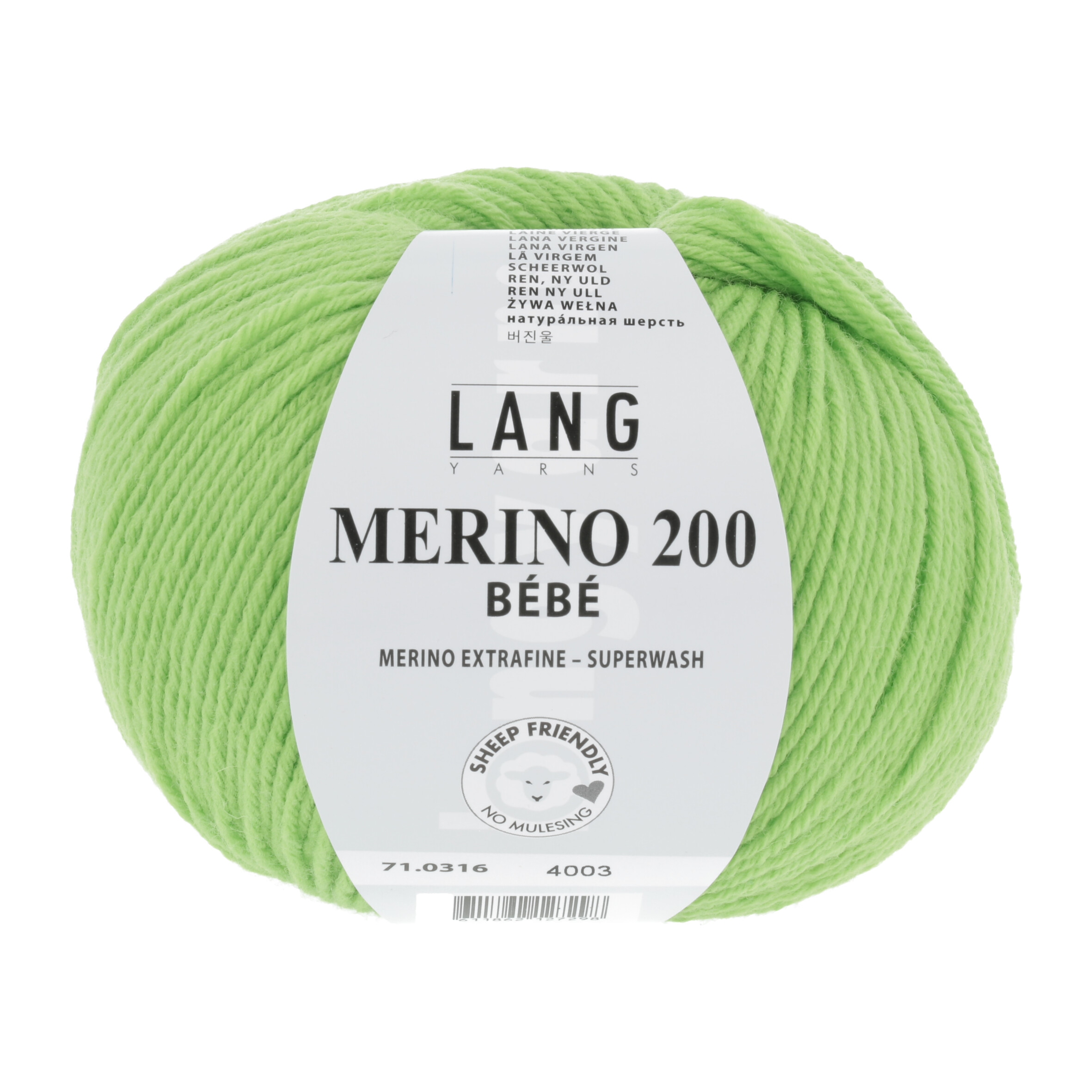 LANG MERINO 200 BEBE 50GR 0316 HELLGRÜN