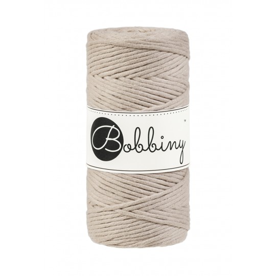 BOBBINY MAKRAMEE CORD 3MM BEIGE 