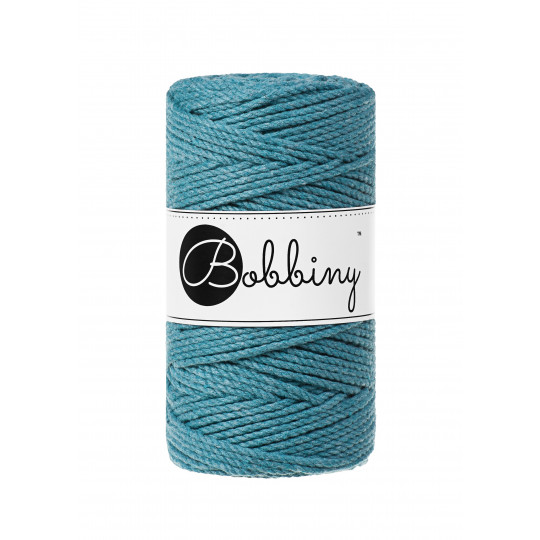 BOBBINY 3PLY MAKRAMEE-SCHNUR 3MM 100M TÜRKIS