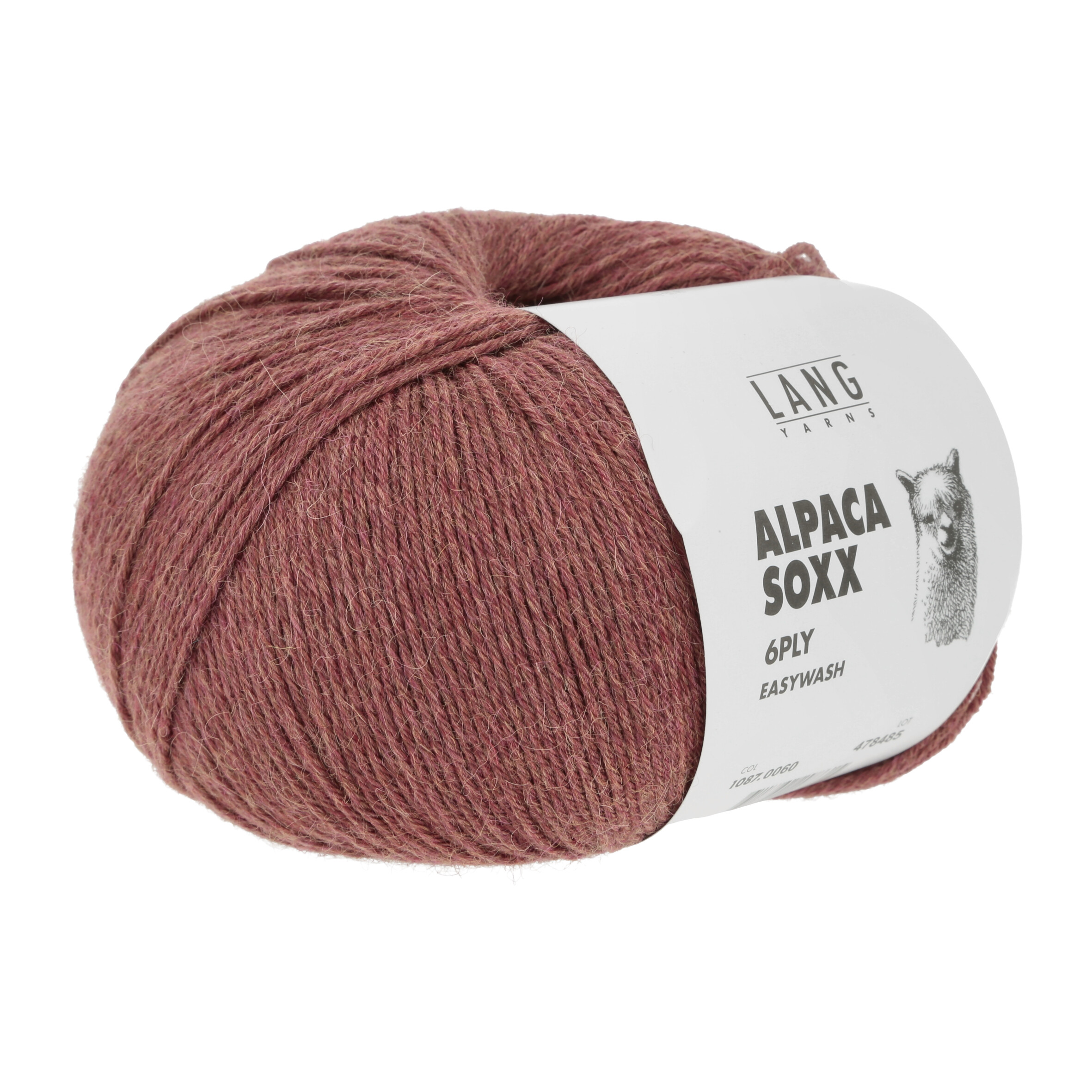 LANG ALPACA SOXX 6-FACH 150GR 0060 ZIEGELROT