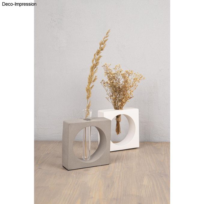 SILIKON GIEßFORM VASE QUADRAT MIT KREIS 