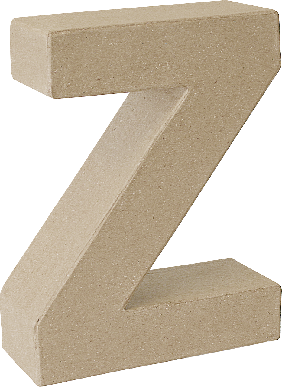 PAPP- BUCHSTABE "Z" 3D 13,5x17,5x5,5CM