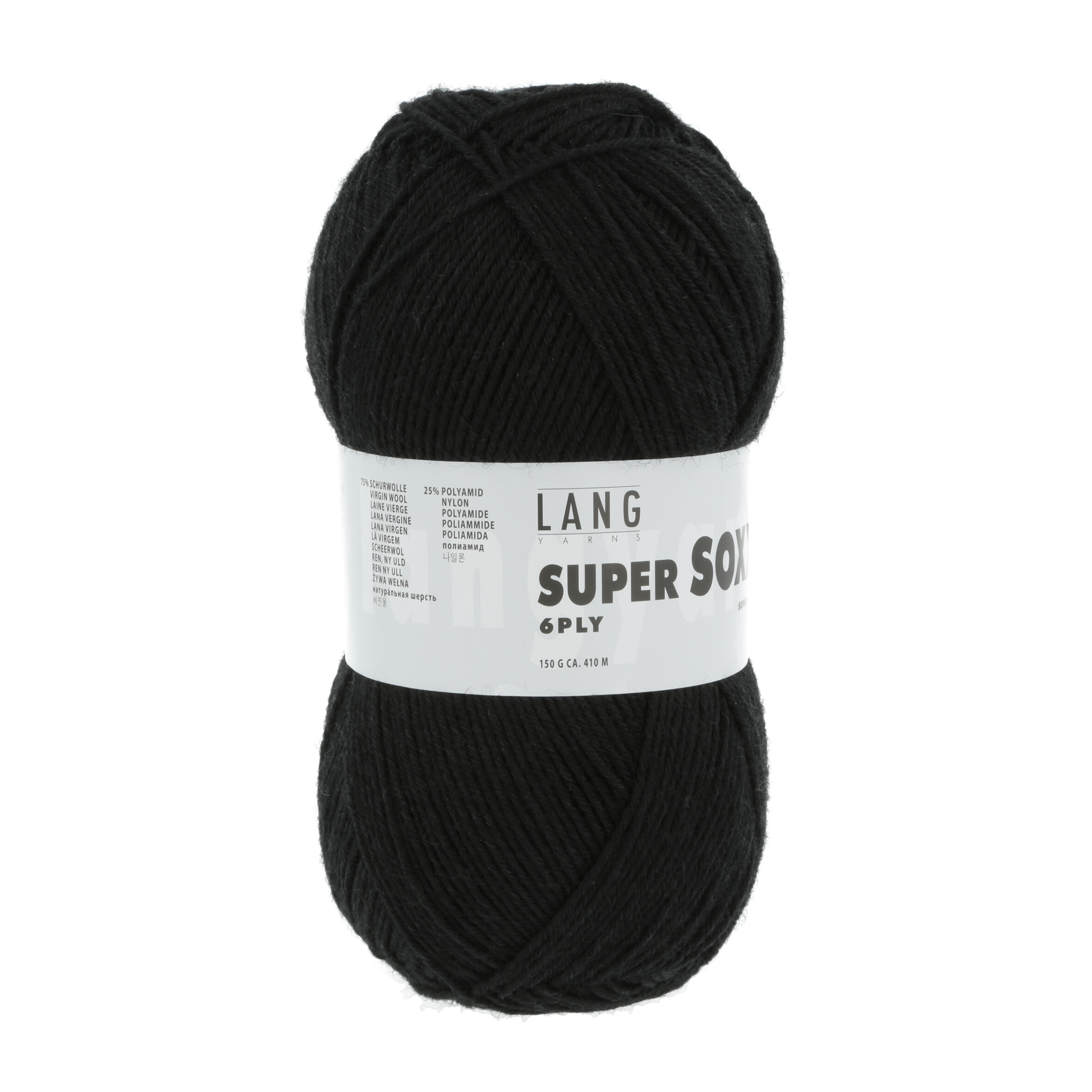 LANG SUPER SOXX  6FACH 150GR 004 SCHWARZ