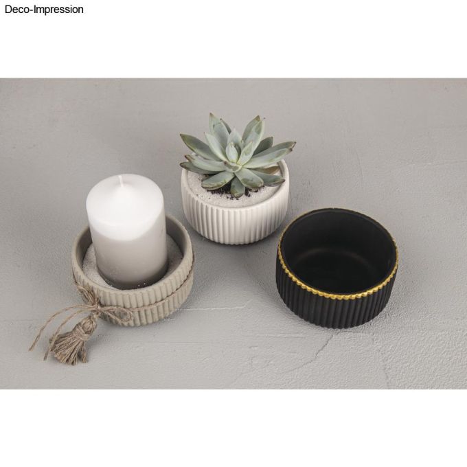 GIEßFORM SCHALE, GERIFFELT Ø 11CM H: 6,5CM