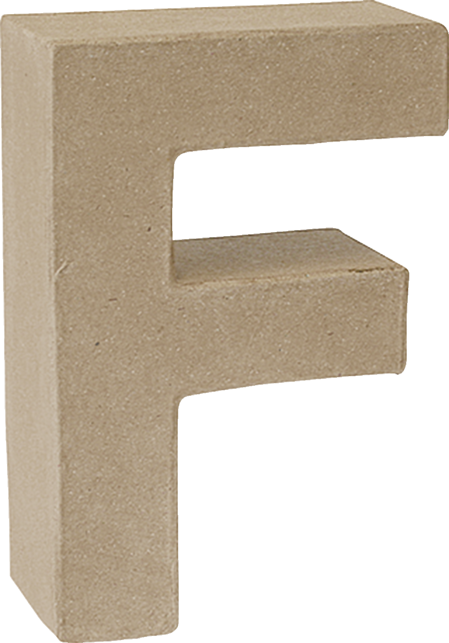 LETTERA DI CARTONE "F" 3D 11,5X17,5X5,5CM