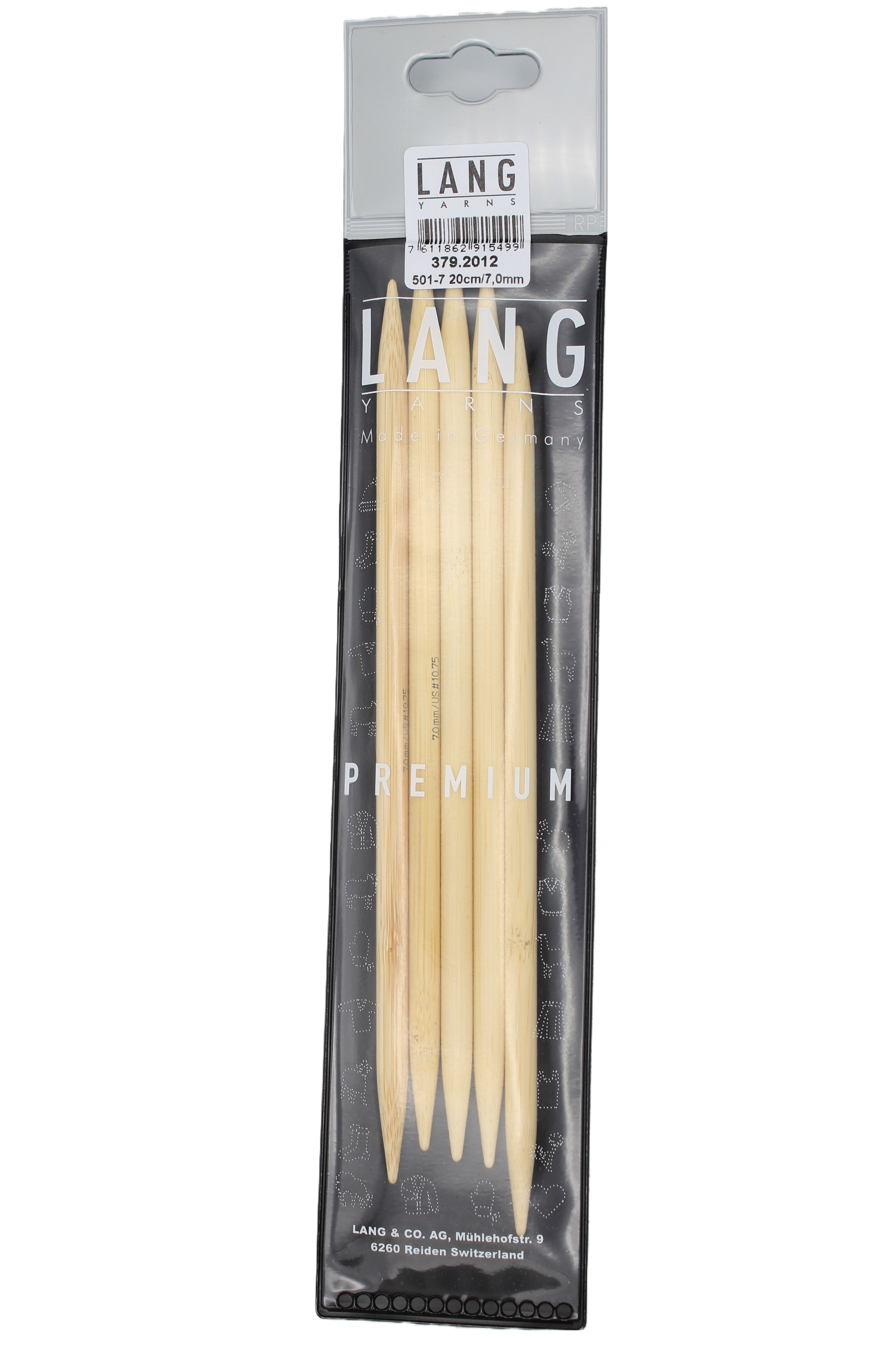 STRUMPFSTRICKNADELN, BAMBUS 20CM 7MM