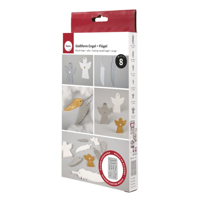 SILIKON GIEßFORM ENGEL + FLÜGEL 