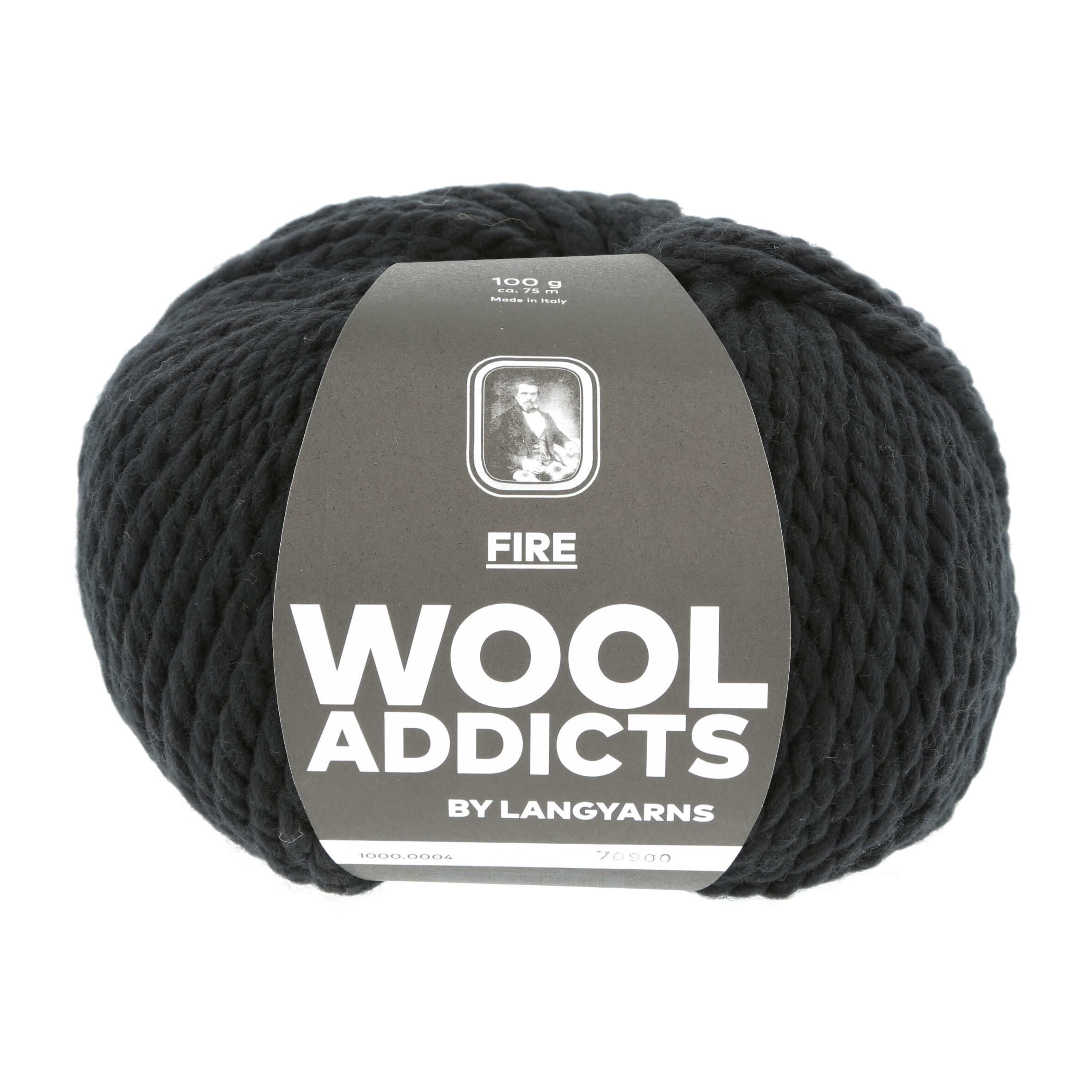 WOOLADDICTS FIRE 0004 SCHWARZ 100GR