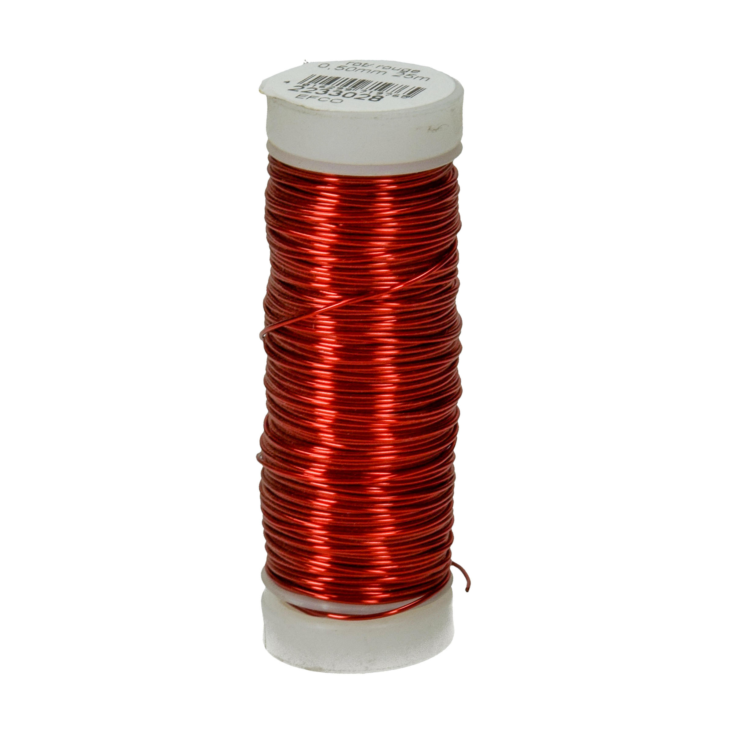 KUPFERDRAHT 0,5MM 25MT METALLIC  ROT