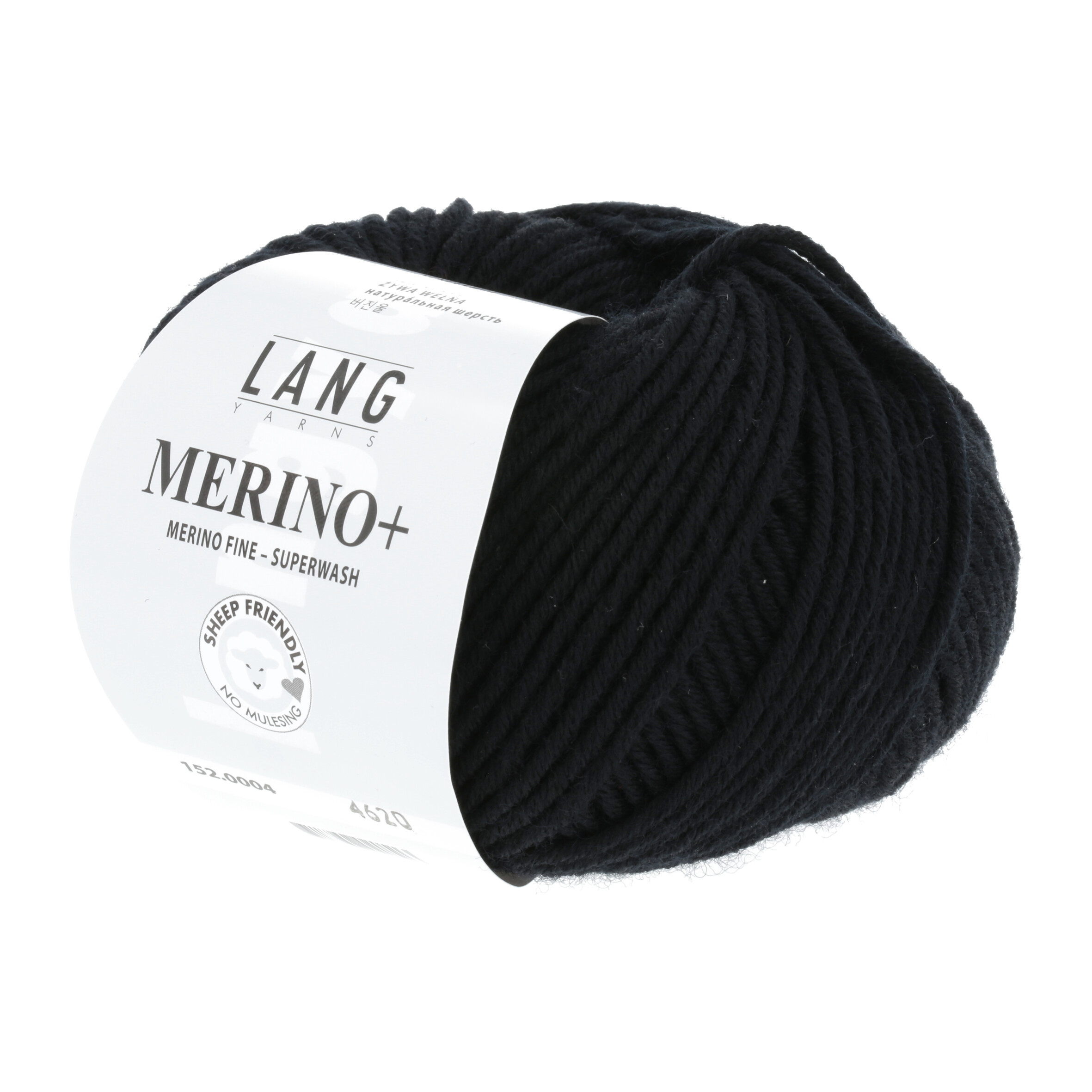 LANG MERINO + 50GR 0004 SCHWARZ