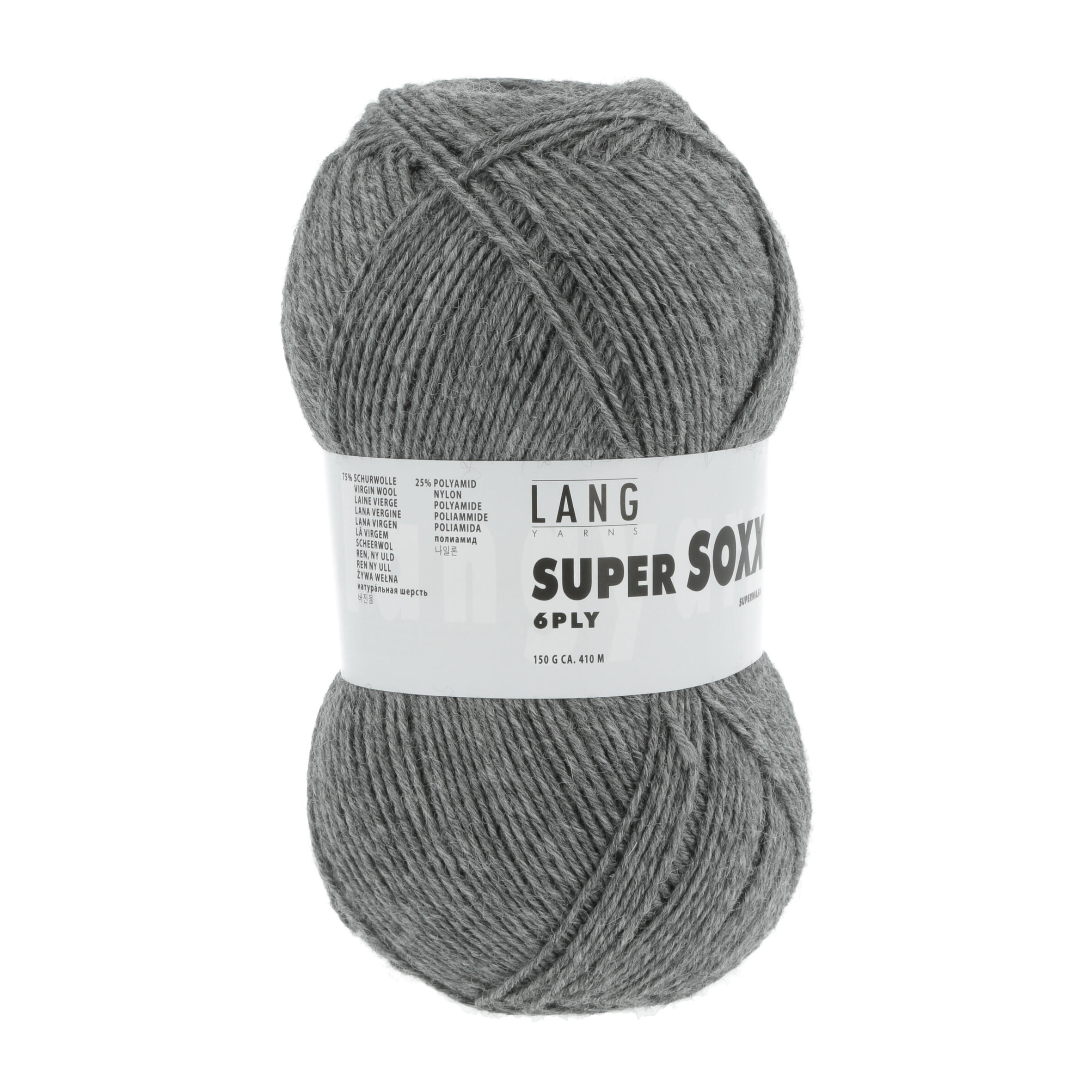 LANG SUPER SOXX  6FACH 150GR 005 GRAU