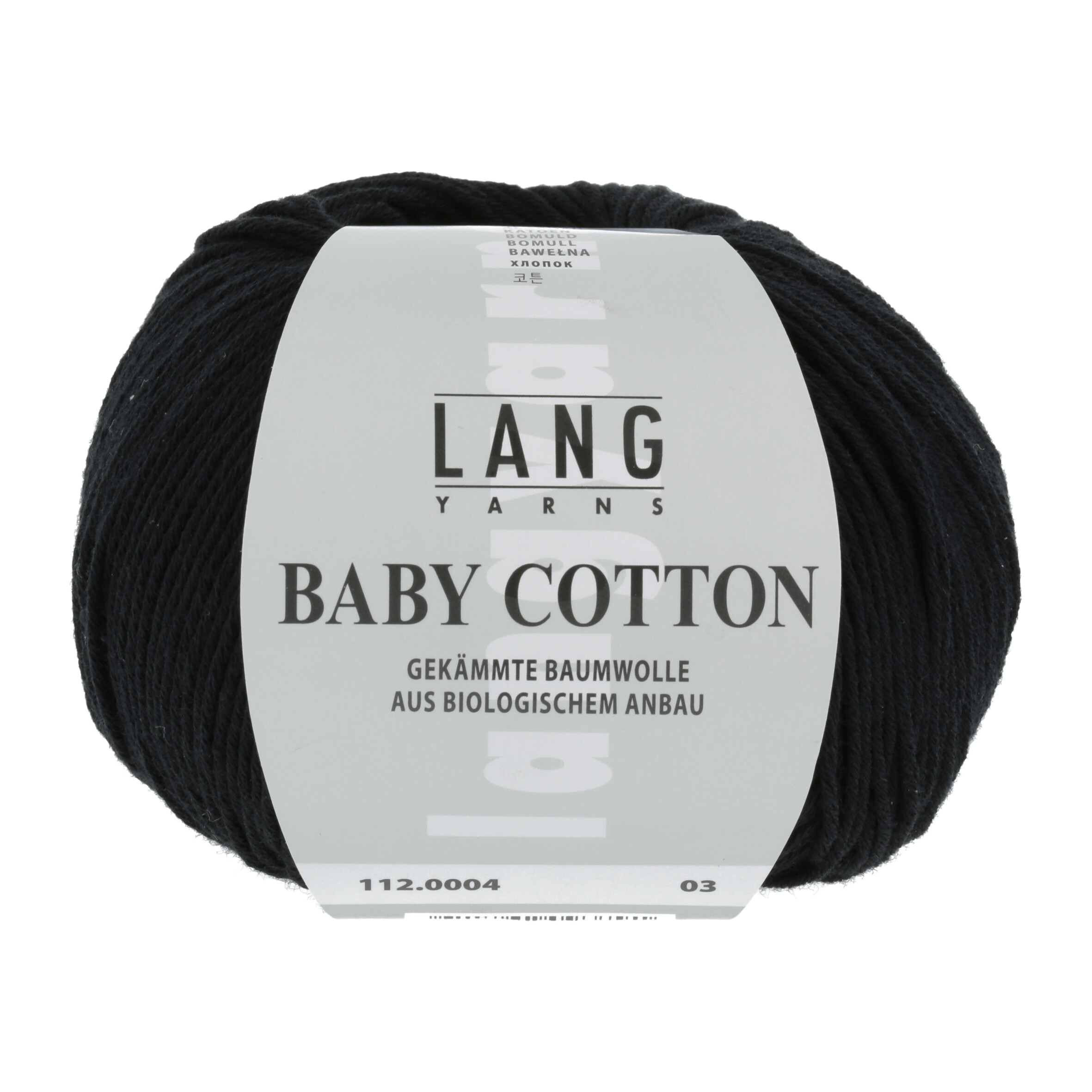 LANG BABY COTTON BIO 50GR 0004 SCHWARZ