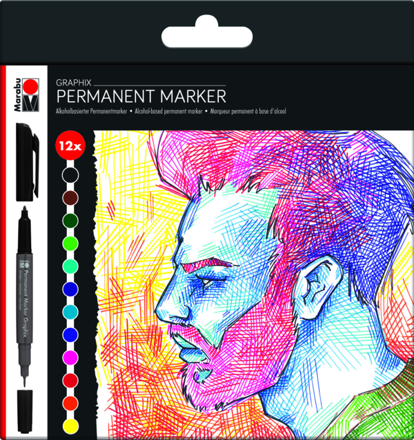 MARABU PERMANENT MARKER SIGNIFICANT 12TLG