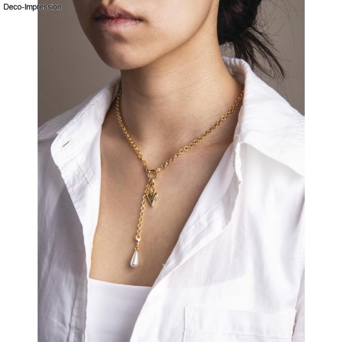 METALL CHARMS HERZ + DOPPELHERZ 11x16+10x18MM GOLD