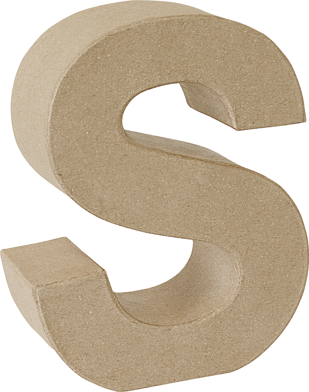 PAPP- BUCHSTABE "S" 3D 14,7x17,5x5,5CM